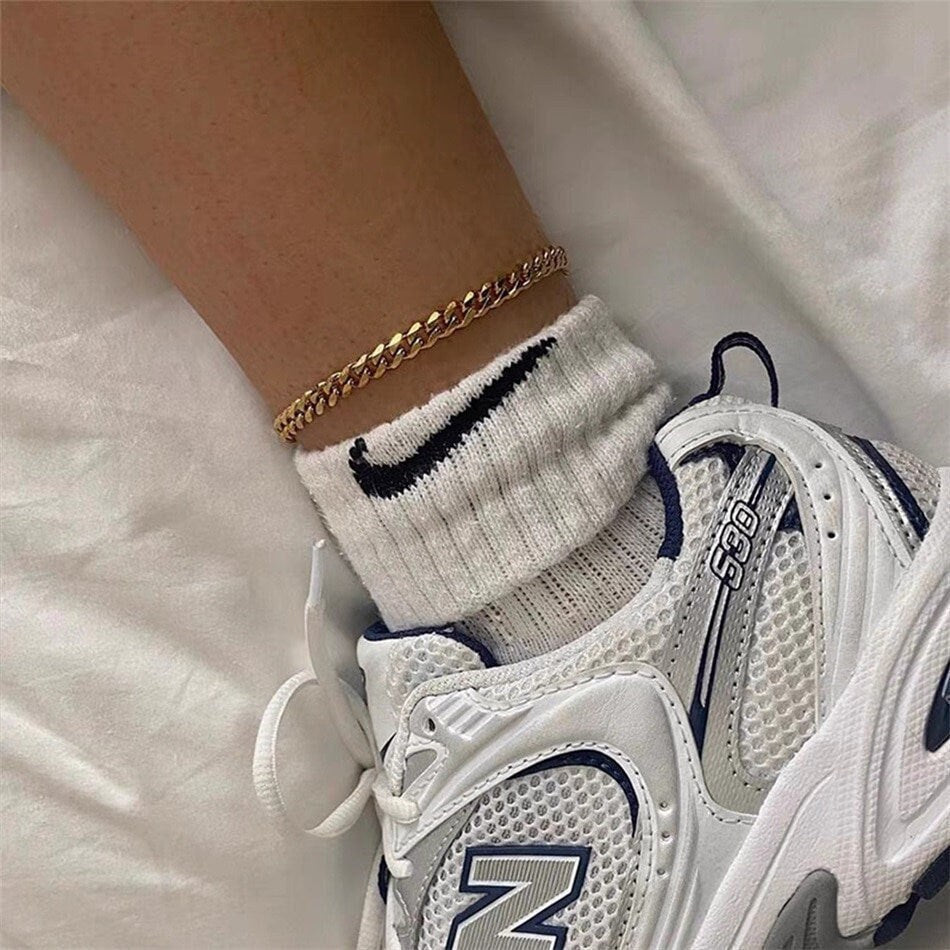 Sirène Anklet anklet anklet women summer beach summer vibes chain cuban chain mini curb chain anklet foot accessory gold gold filled chain minimal vintage rose gold rose gold chain silver silver chain silver gold rosegold thin chain unisex y2k y2k accessories y2k gold 14k gold