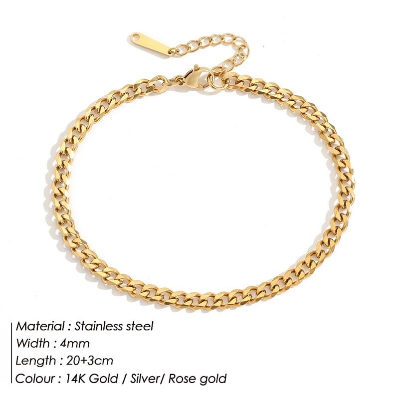 Sirène Anklet Gold anklet anklet women summer beach summer vibes chain cuban chain mini curb chain anklet foot accessory gold gold filled chain minimal vintage rose gold rose gold chain silver silver chain silver gold rosegold thin chain unisex y2k y2k accessories y2k gold 14k gold