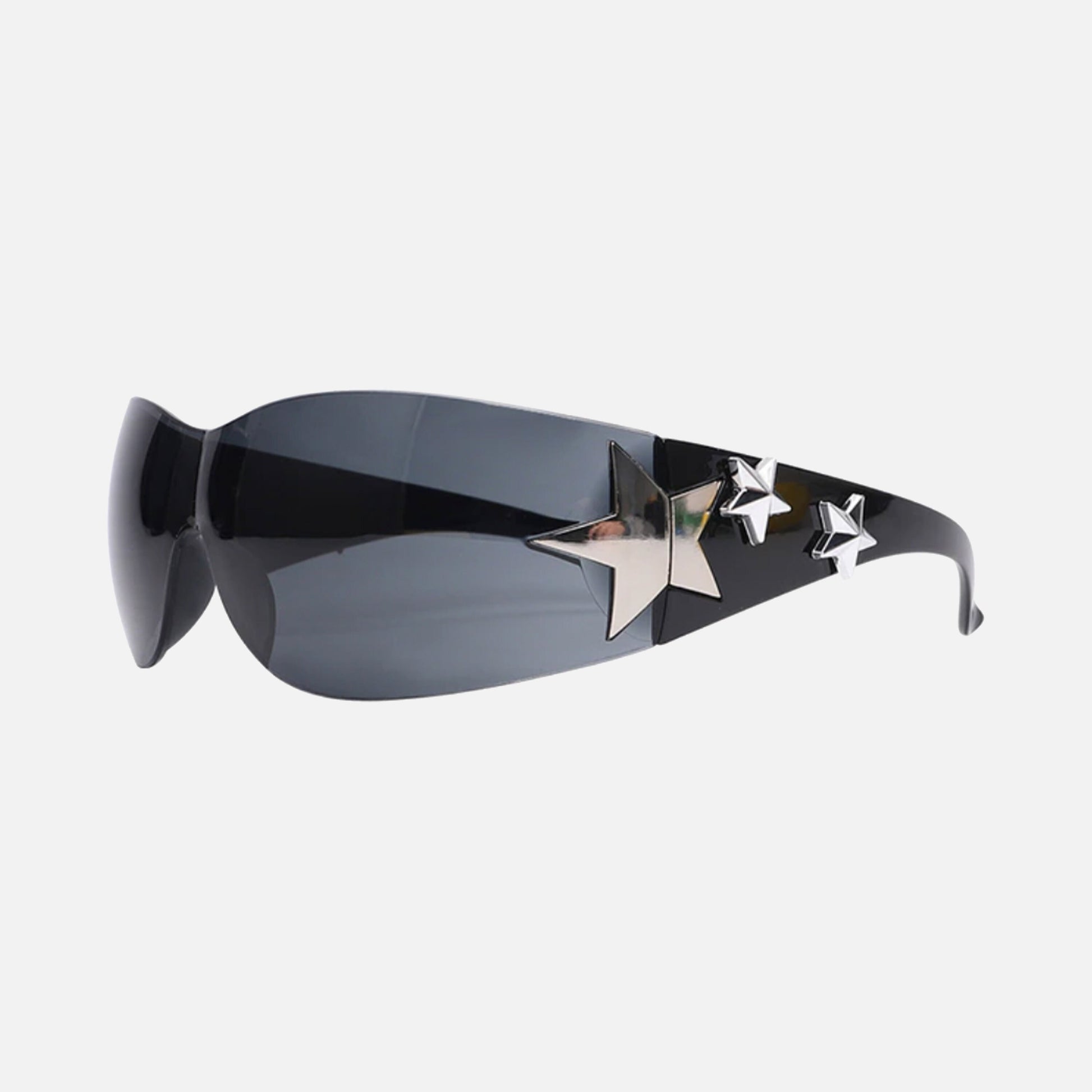 Après Astre Shade Black cycling sunglasses futuristic sunglass man sunglasses moon sunglass rectangular Sunglass shield sunglasses silver sunglasses star astre mouisco star shade tiktok streetwear accessory unisex sunglasses wraparound sunglass y2k sunglasses